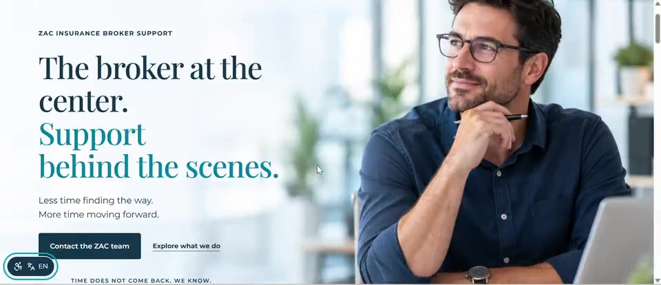 Homepage preview of zac